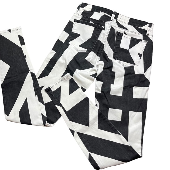 J Brand Super Skinny Black and White Cap Cant Print Womens Size 25 - Picture 8 of 15